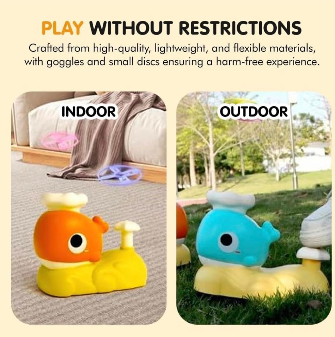 Spot Hunt Disc Launcher, Flying Disc Launcher Toy, Step-On Flying Saucer Launch Toy Set Backyard Games and Activities for Children & Family
