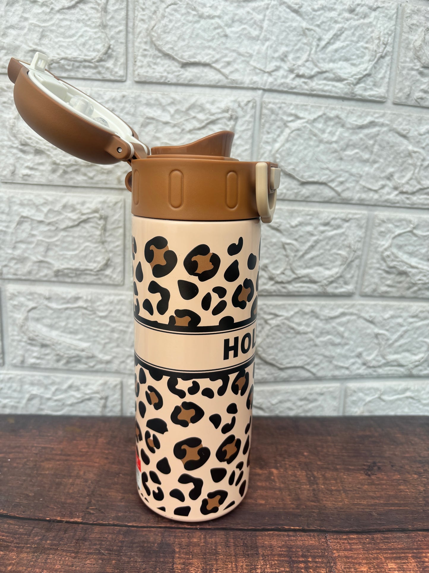 Tiger Leopard Snake Giraffe 3D Print Stainless Steel DualWater Bottle