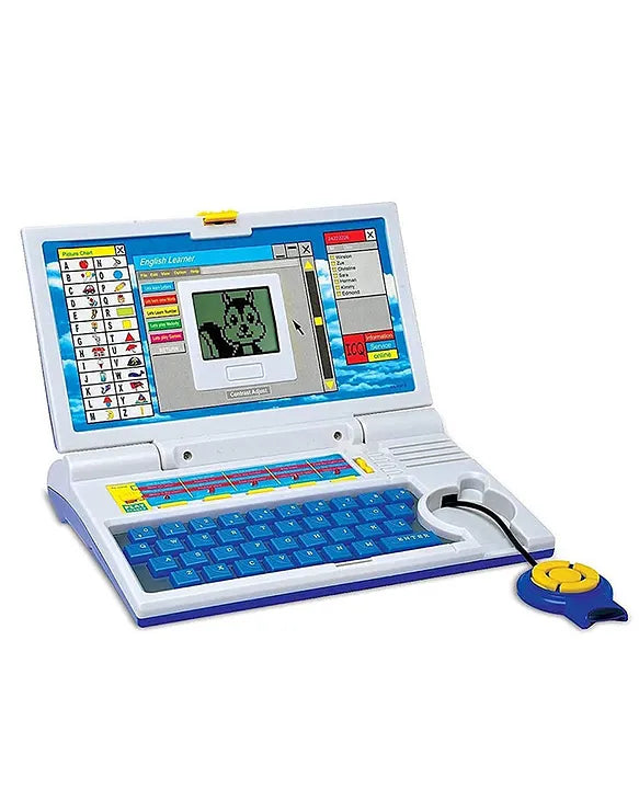Spot Hunt Educational English Learner Laptop with Fun Activities Keyboard & Mouse for Kids - Blue