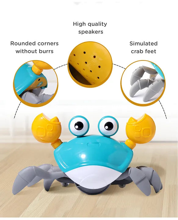 Crawling Crab Musical Toy with Rechargeable Battery- Multicolour