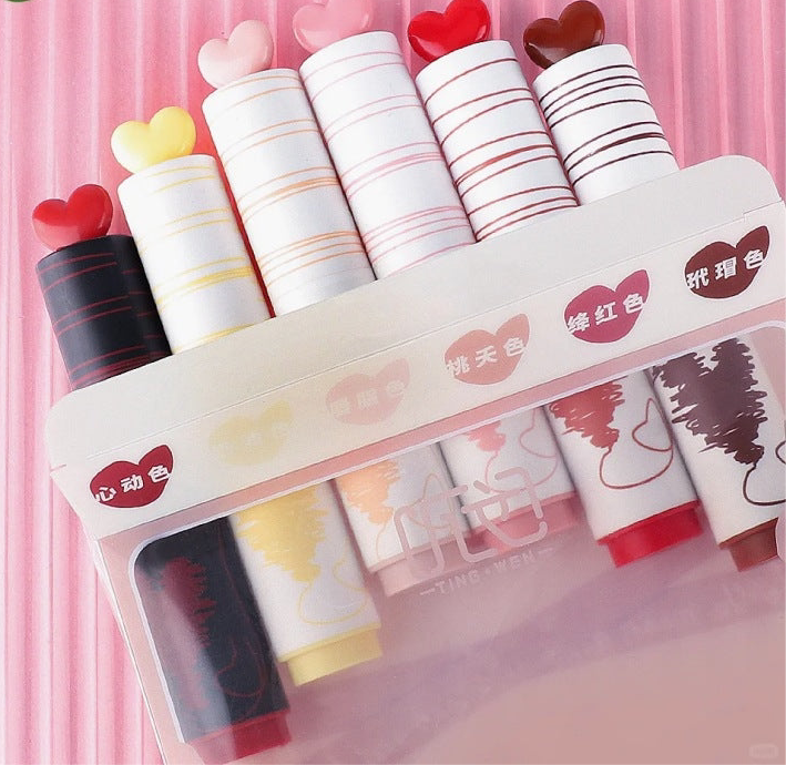 Heart Design Highlighter Pack of 6