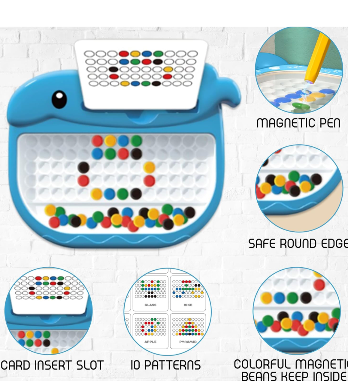 Magnetic Drawing Board for Toddlers, Magnetic Dot Art, Educational Toys Montessori Toys