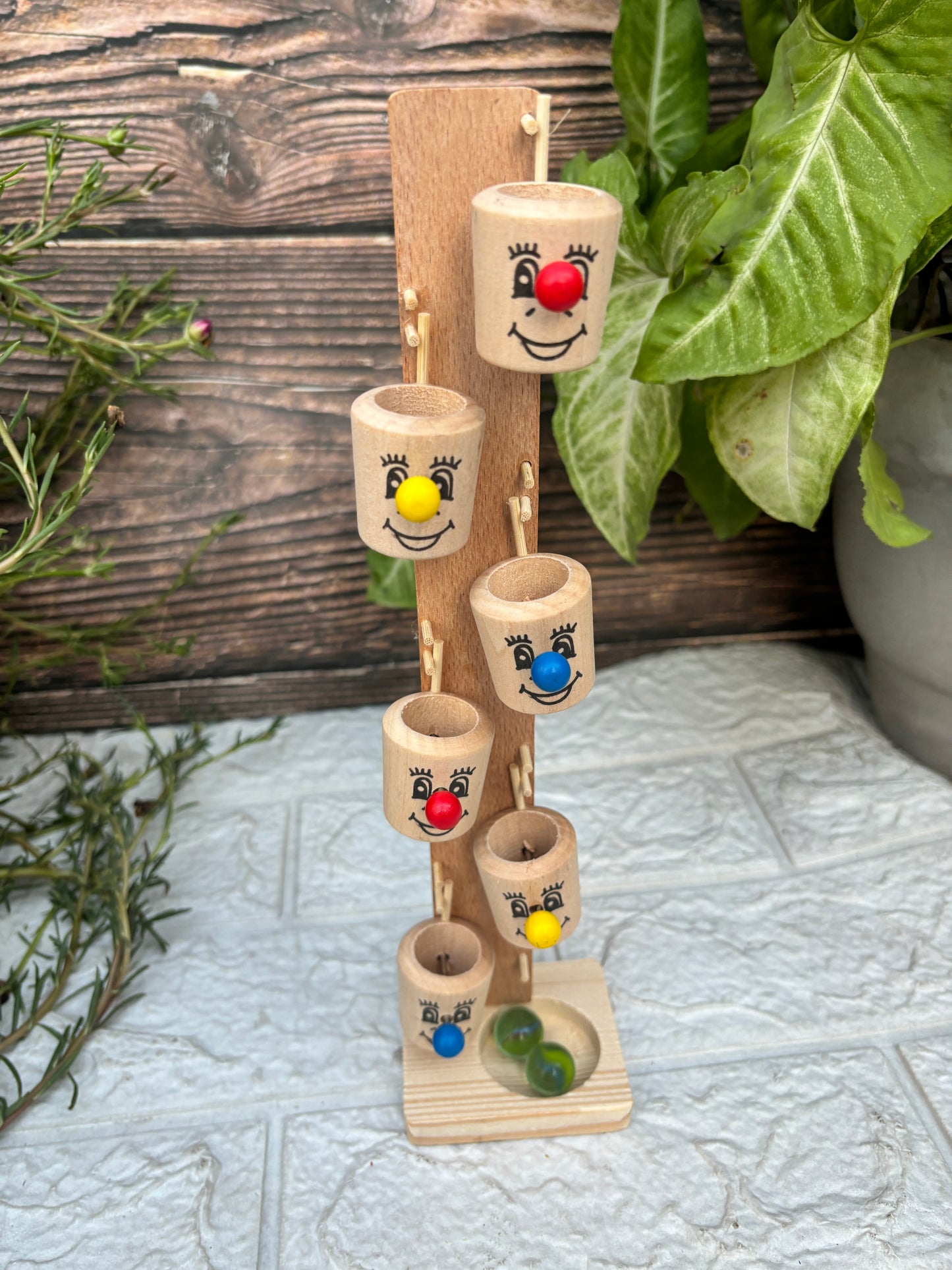 Peng Pai toy Wooden Marble Slider Toy ,Smiling Cartoon Themed Best Family Game Adults | STEM Early Educational Toys | Kids 3 + Years