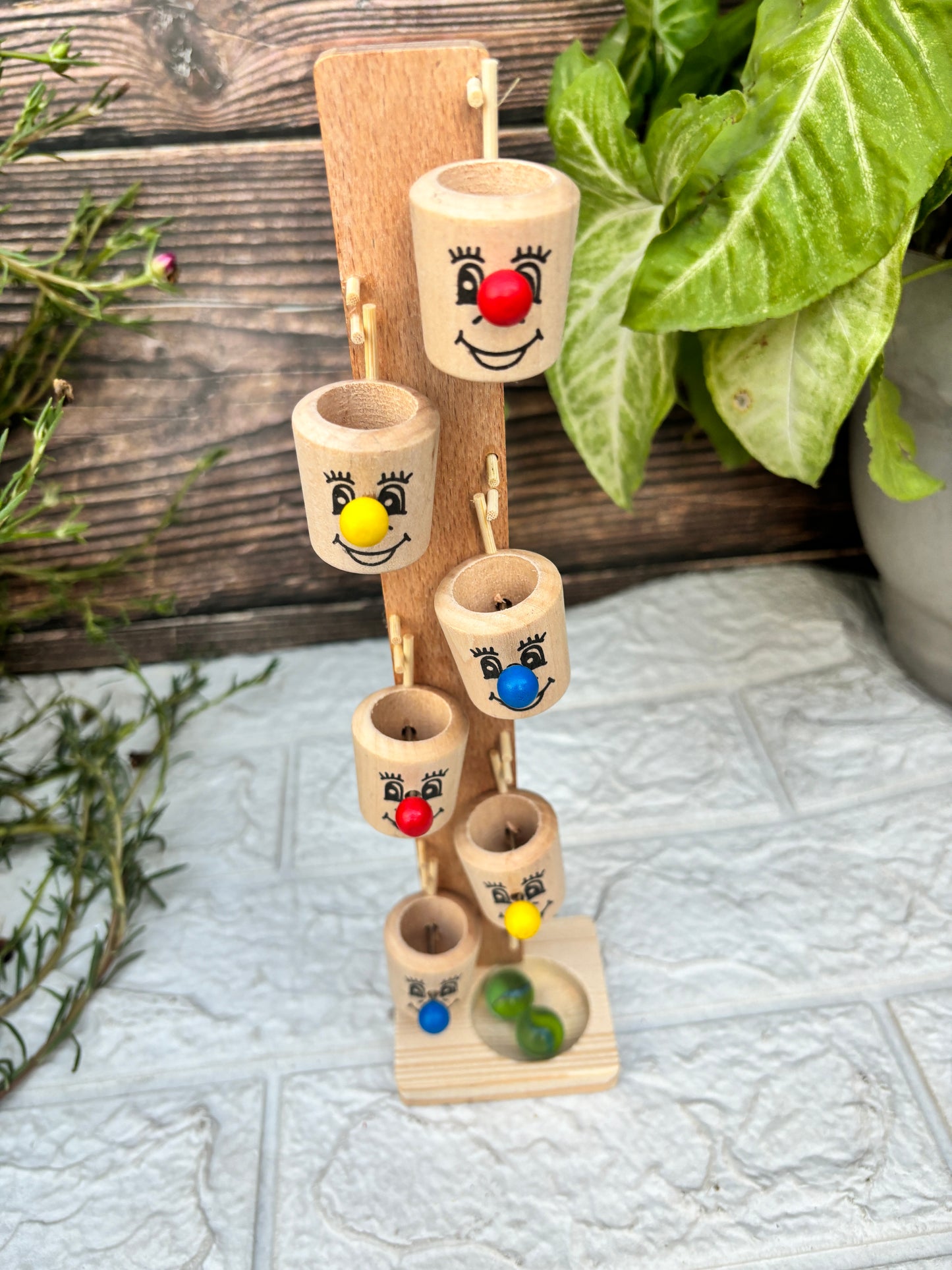 Peng Pai toy Wooden Marble Slider Toy ,Smiling Cartoon Themed Best Family Game Adults | STEM Early Educational Toys | Kids 3 + Years