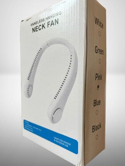 Spot Hunt Portable Rechargeable Neck Fan, 9000 mAh Battery, Bladeless, Hand-Free, 3 Speed Low-Noise Motors, Neck Fan for Men Women, Summer Kitchen Cooling Fan - Big Size USB Fan