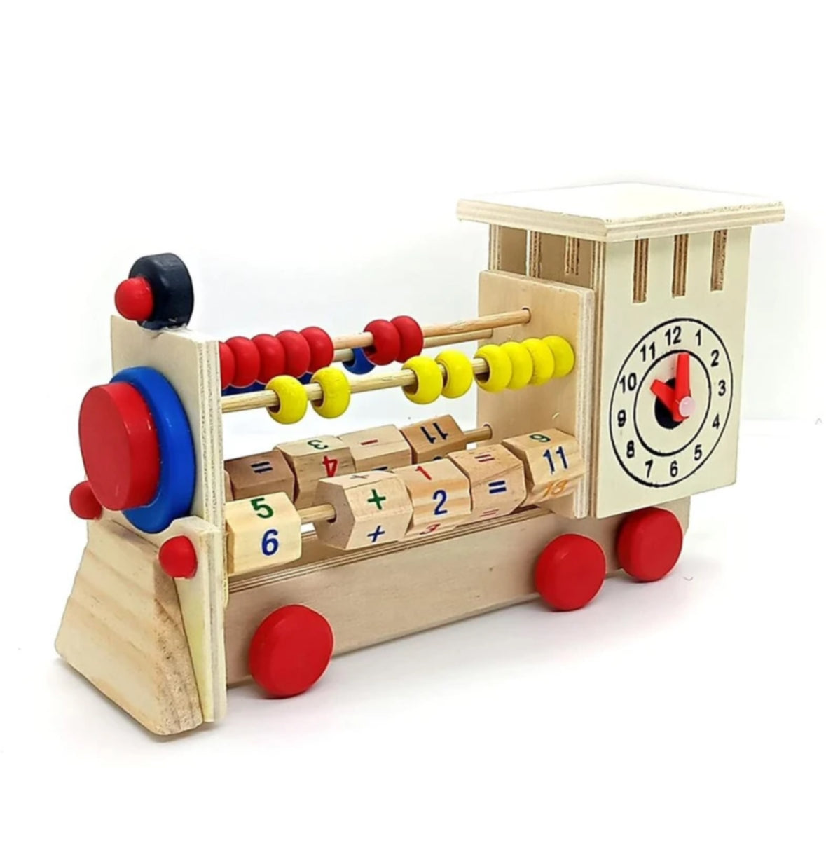 Abacus and clock pull along toy ( a perfect abacus tool )