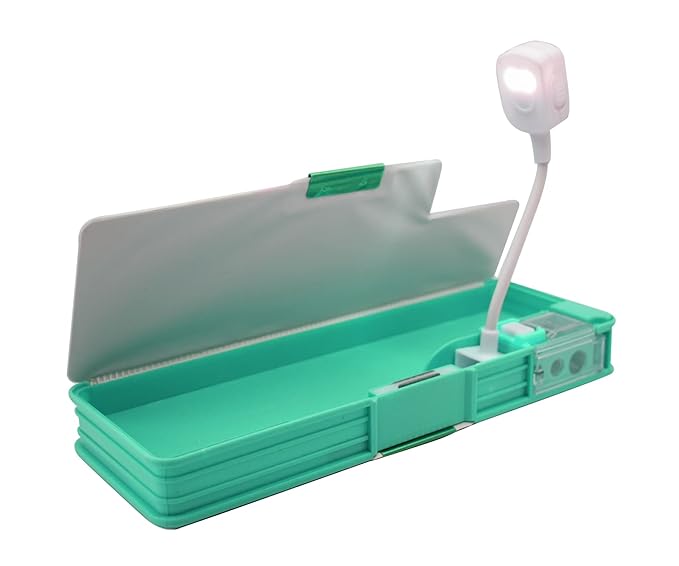 Spot Hunt Multipurpose Pencil Box with LED Light/Lamp and Dual Sharpener for School Kids (BTS)