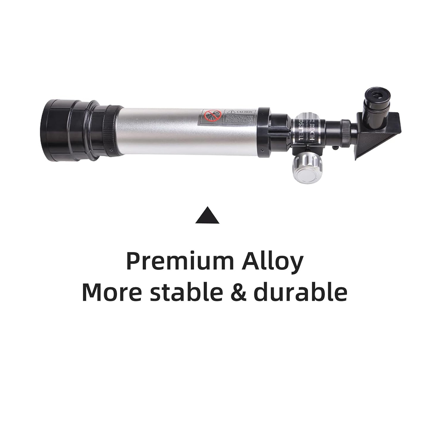 Telescopes for Kids Adults Beginners 50mm Alloy Aperture Astronomical Refractor Telescope 100mm Objective Lens 60x Magnification with Adjustable Tripod Finderscope Compass Birtay Gift for Girl