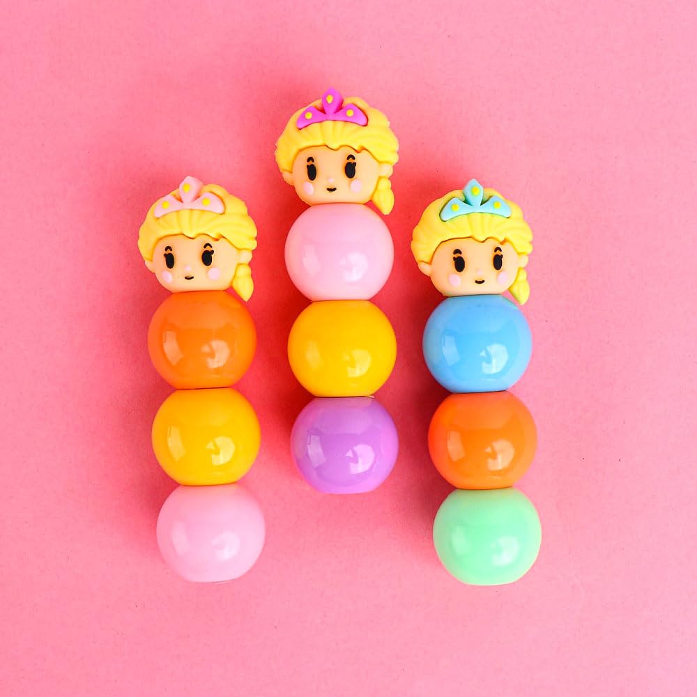 Spot Hunt Set of Princess Highlighter Pen For Kids, Colourful Highlighter Pen, Stationery Set, Birthday Return Gifts for Kids