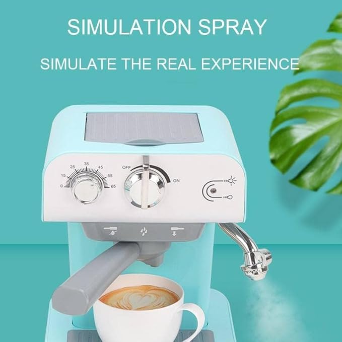 Coffee Maker Role Play Pretend Kitchen Appliance for Kids with Realistic Action, Spray, Light and Sound - Coffee Mug for Imaginary Brewing Fun
