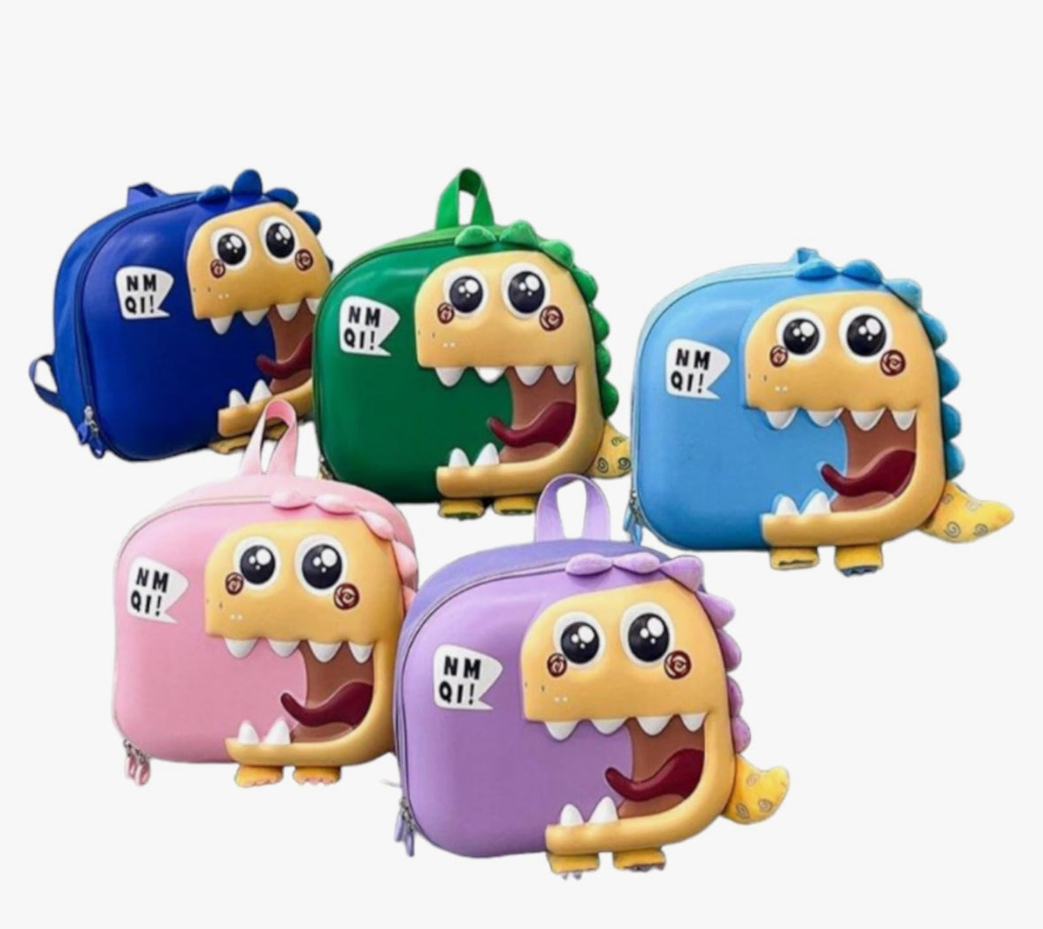 Cutest Kids Angry Baby Dino look Hardshell Backpack for Kindergarten, School Picnic, Travelling Backpack Bag Lightweight Large Capacity