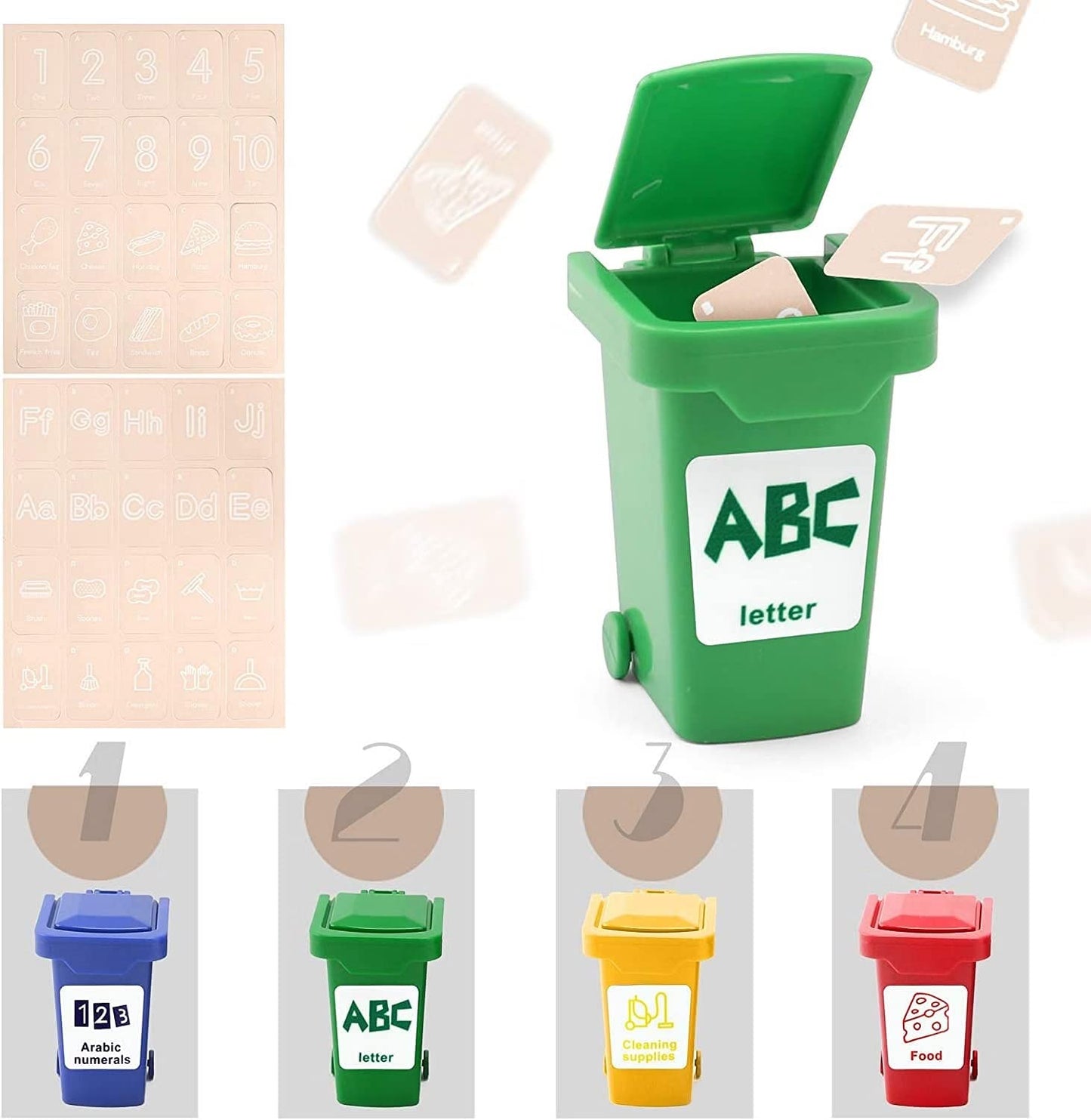 24 Pcs Kids Cleaning Mini Set - Toy Cleaning Set Includes Vacume, Broom, Mop, Brush, Dust Pan, Duster, Sponge, Bucket, Caution Sign, Trash Can - Toy Kitchen Toddler Cleaning Set