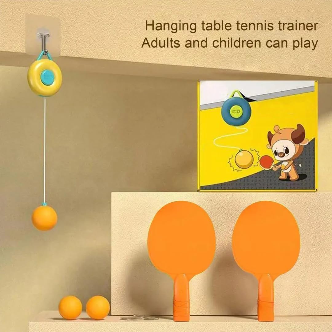 Spot Hunt Children Indoor Hanging Table Tennis Trainer Set Ping Pong Ball for Parent Child Improve Hand-Eye Coordination