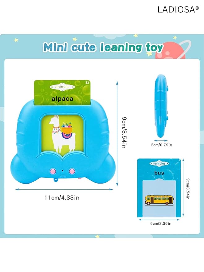 Flash Cards, Talking Toys, Talking Flash Cards, Educational Toys for 2 3 4 Years Old Boy Girl, Talking Toy, Talking Flash Cards Learning Toys, Flash Cards for Babies, Flashcards| Mix Colors