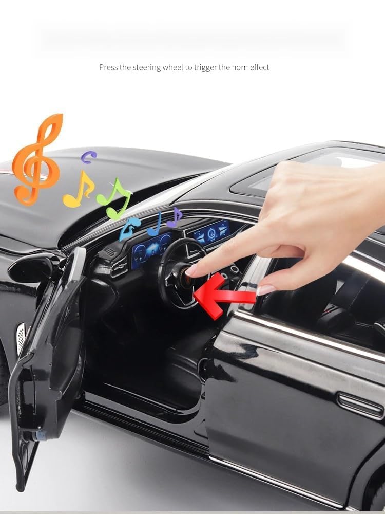 HONGQI RED Flag H9 1:24 Diecast Scale Model Metal Pull Back Toy car for Kids with Openable Doors & Light, Music Toy Vehicle for Kids - Colors as Per Stock(Design-62)