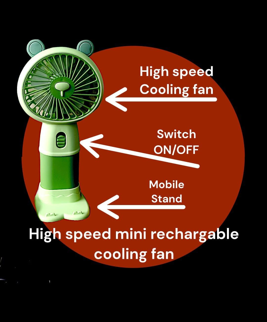 Rechargeable hand held mini smart fan