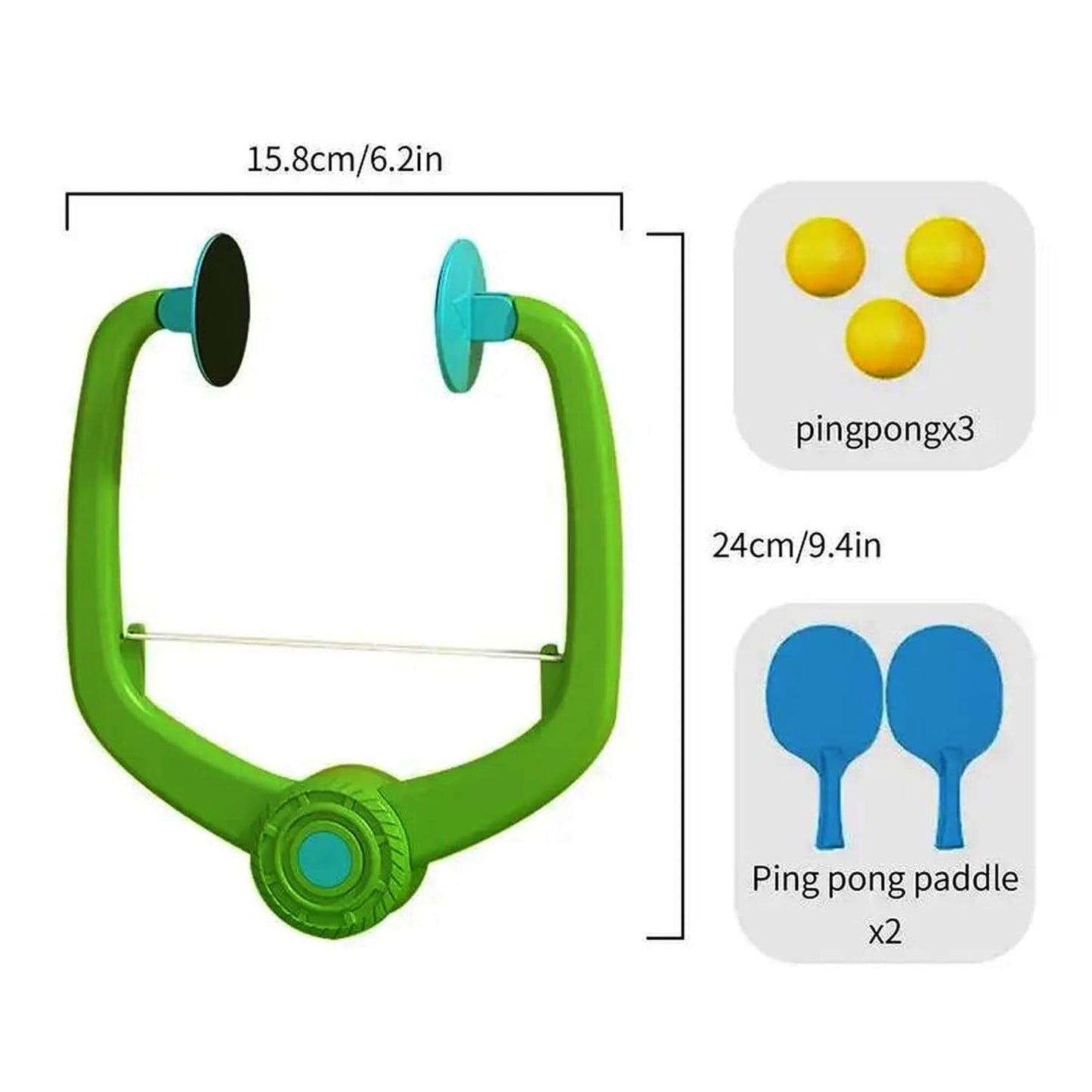 Hanging Table Tennis Self Training Indoor Gaming 2 Racket & 3 Practice Ball Portable - Double Sparring Hanging Toys Parent Child Interaction Indoor Toys for Kids