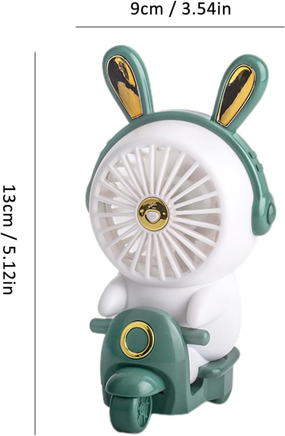 Spot Hunt Cartoon Desk Fan | Small Quiet Portable USB Table Fan,Cute Animal Shape Table Fan with Light, Motorcycle Base Design, 2 Speeds, Desktop Fan for Household Work Camping Night Use Zorq