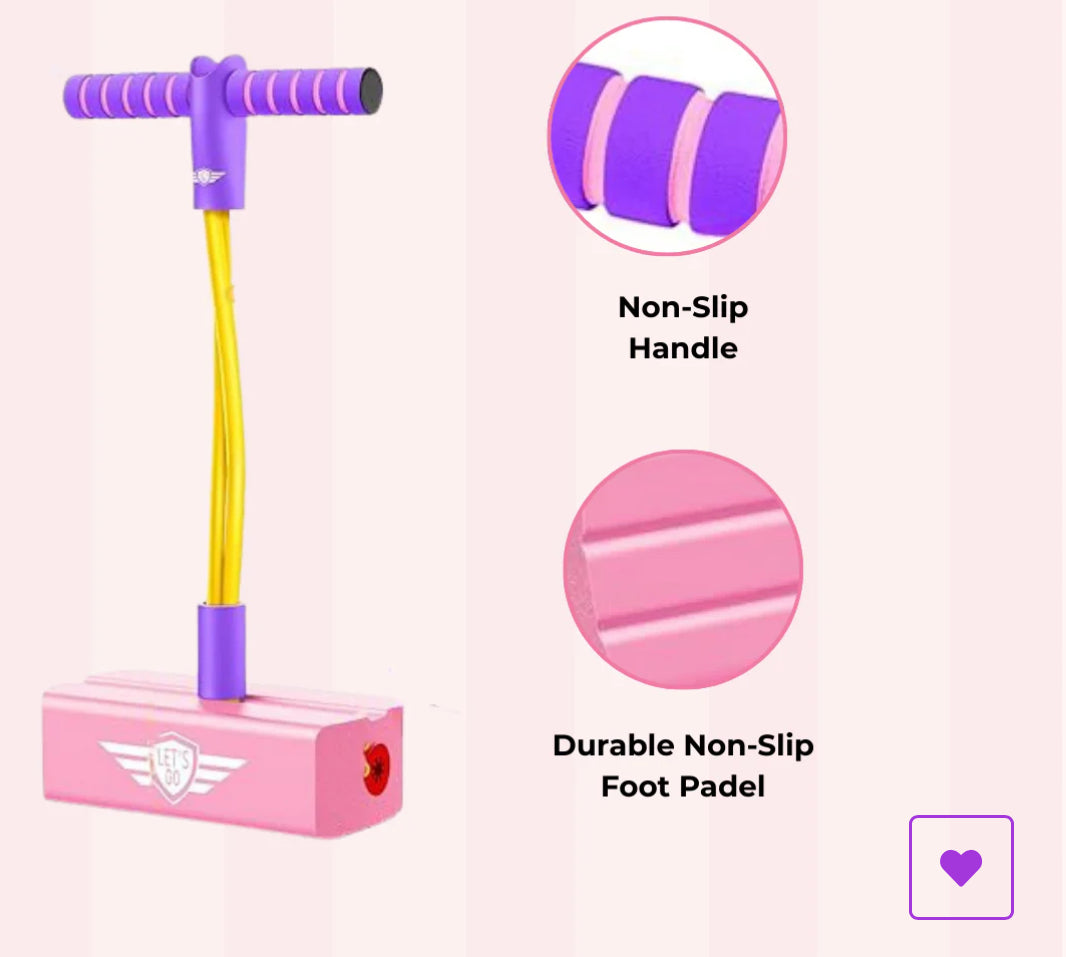 Foam Stick Jumper for Kids - Bungee Jumper for Kids Outdoor Toys, Foam Bouncing Toy for Kids, Squeaky Sounds Pogo Sticks, Great Gift for Boys and Girls
