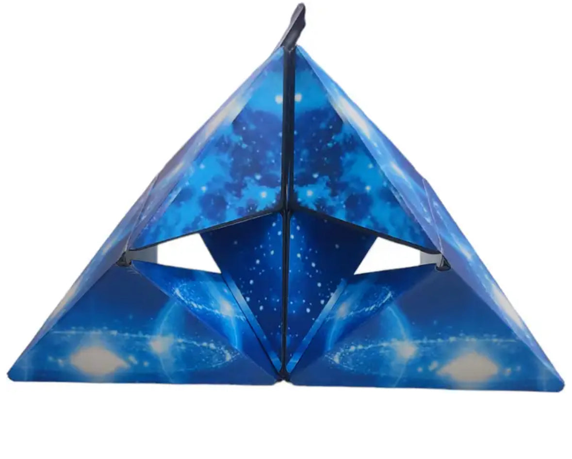 Spot Hunt Magic Cube The Shape Shifting Box Magnetic Puzzle Box STEM/STEAM 3D Magnetic Magic Cube Box Fidget Toy Transforms Into Over 70 Shapes Anti-Stress Puzzles,Brain-Teaser Magnet Toy (Blue Planet)