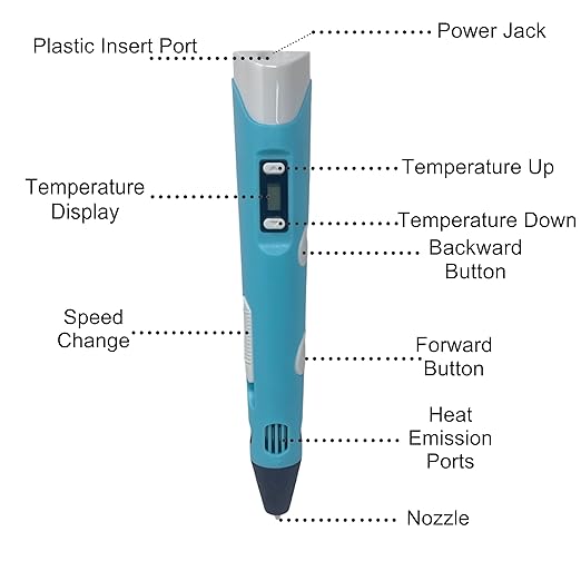 3D Pen Professional | 3D Printing Drawing Pen | 3D Pen for Kids | 3D Pen Set with PLA Filament Included - Ready to Create(Random Color)