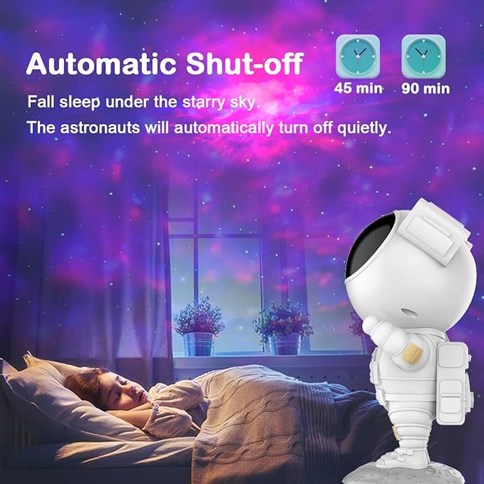 Astronaut Galaxy Light Projector, Space Buddy Projector Night Light for Bedroom with Remote Control and Timer, Astro Alan Star Ceiling Projector for Kids Adults