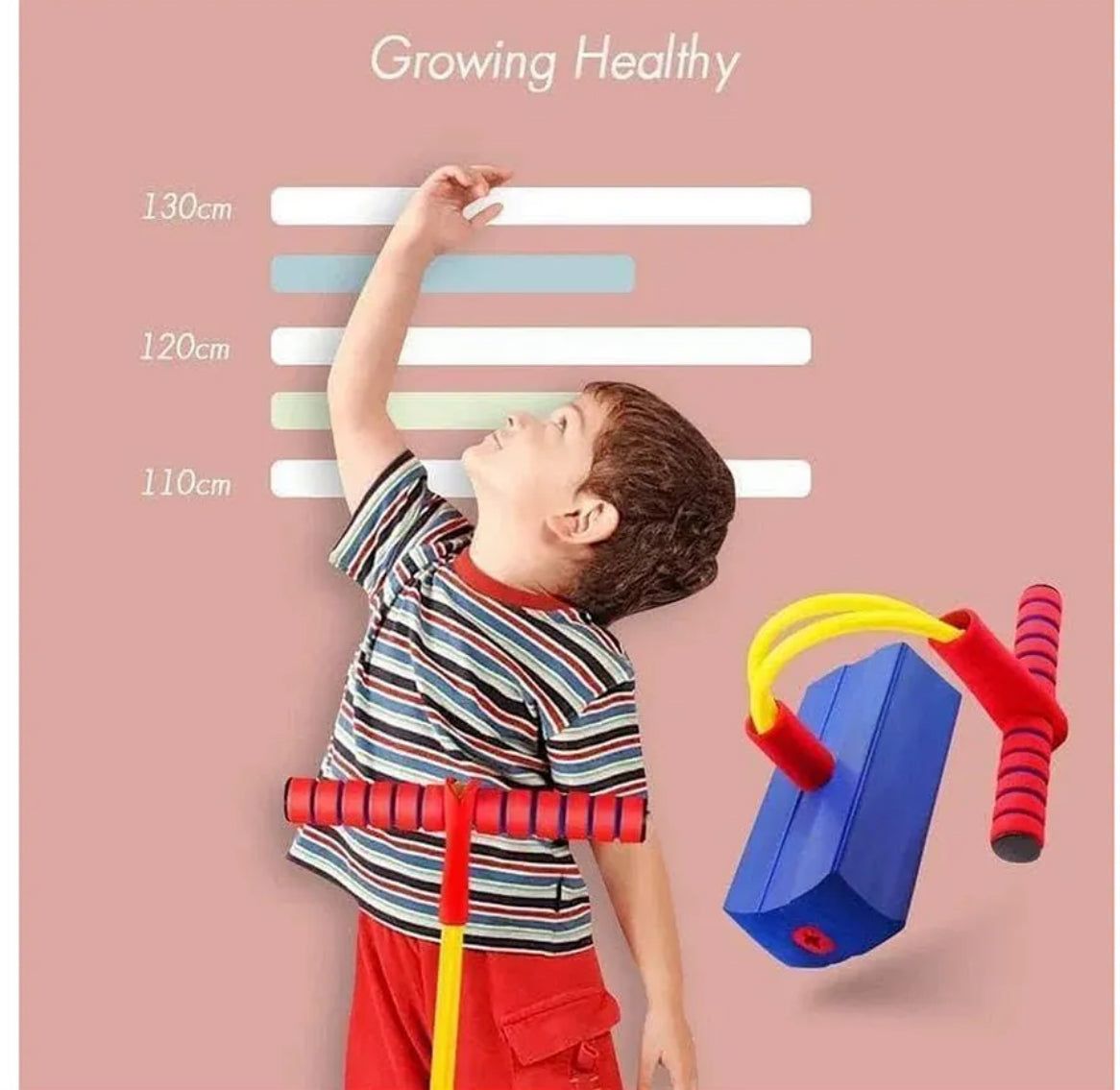 Foam Stick Jumper for Kids - Bungee Jumper for Kids Outdoor Toys, Foam Bouncing Toy for Kids, Squeaky Sounds Pogo Sticks, Great Gift for Boys and Girls