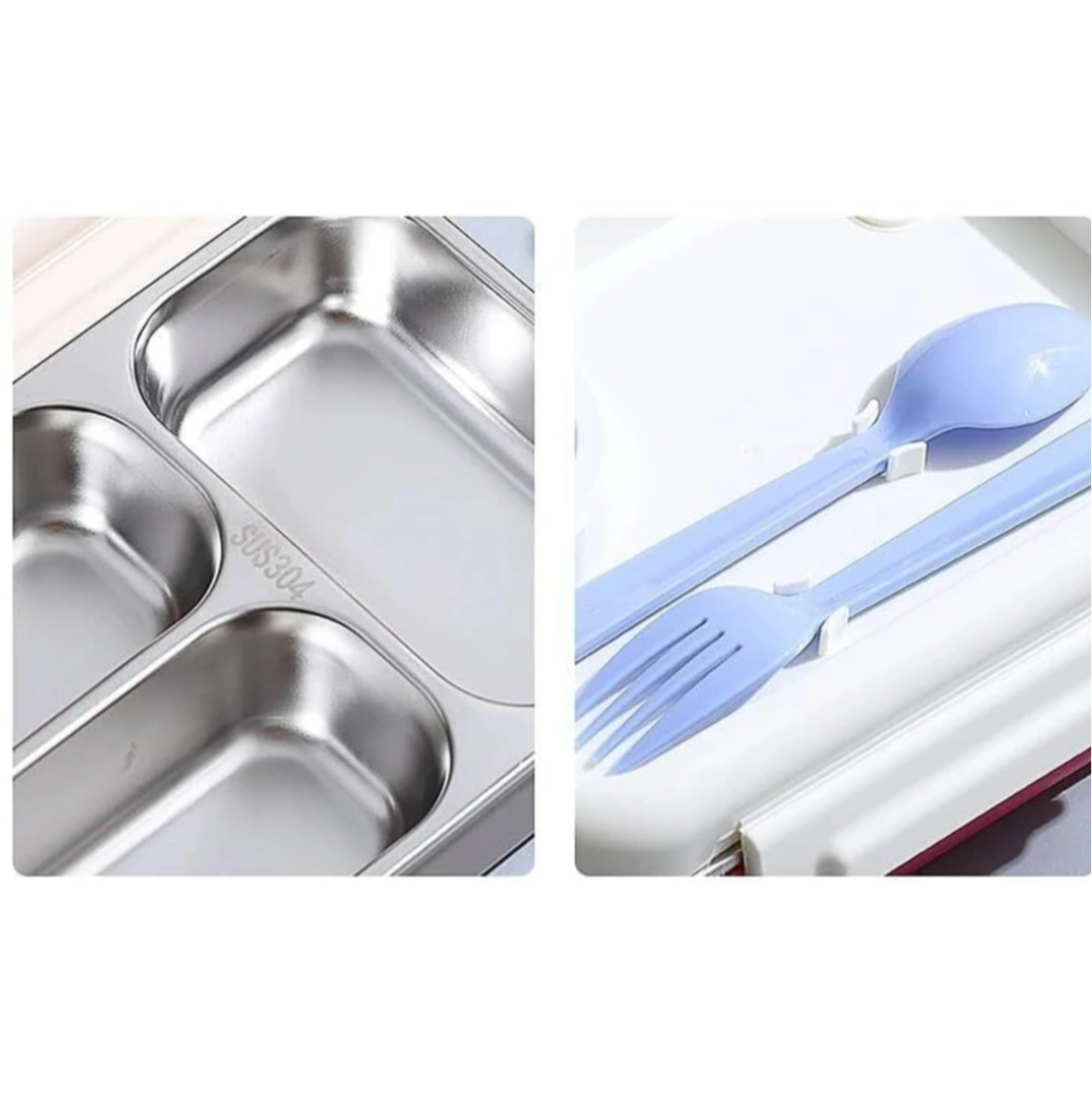 3 compartment with bowl leakproof lunch box ( 650 ml )