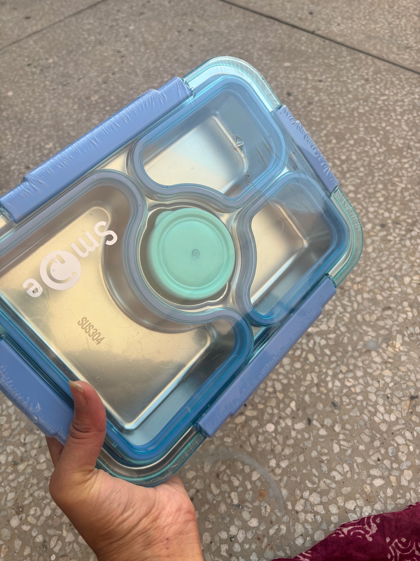 4 compartment with lid bowl Lunch Box for Kids and adults with Spoon & Fork - Durable Perfect Size for On-The-Go Meal,BPA-Free and Food 4 Compartment Stainless Steel