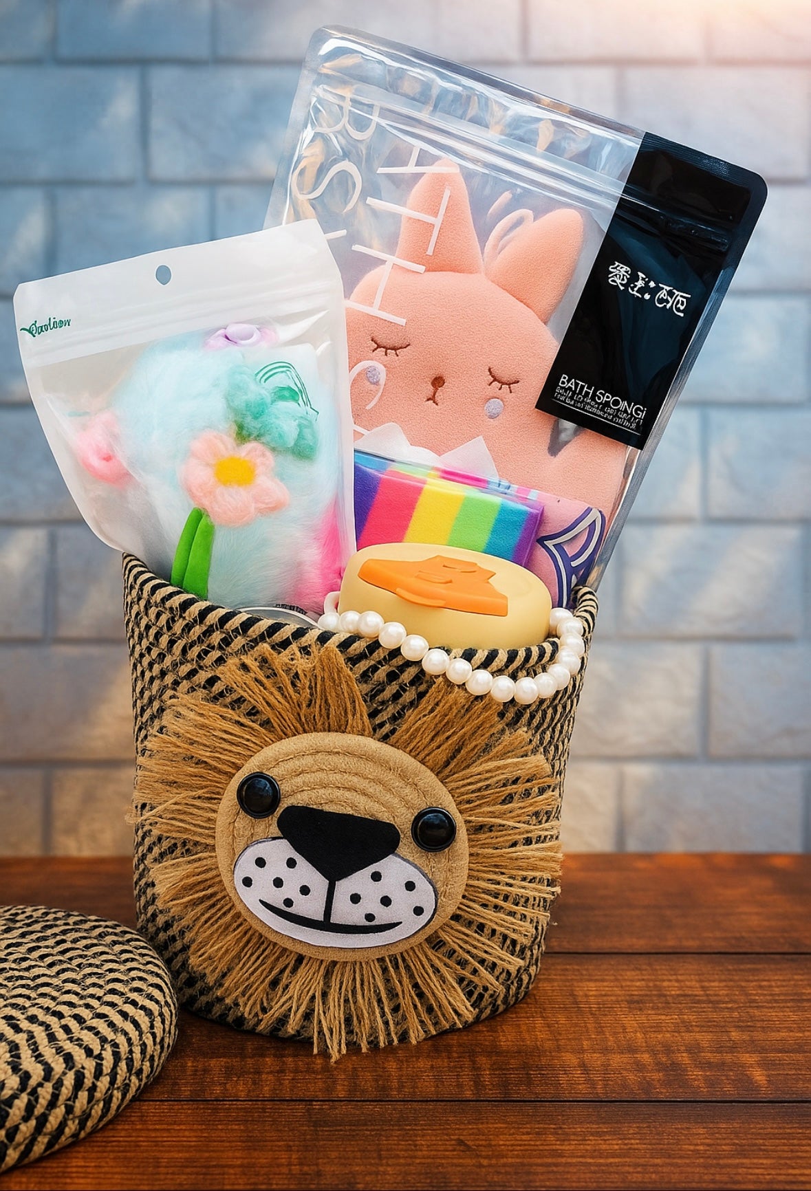 Jute basket hamper