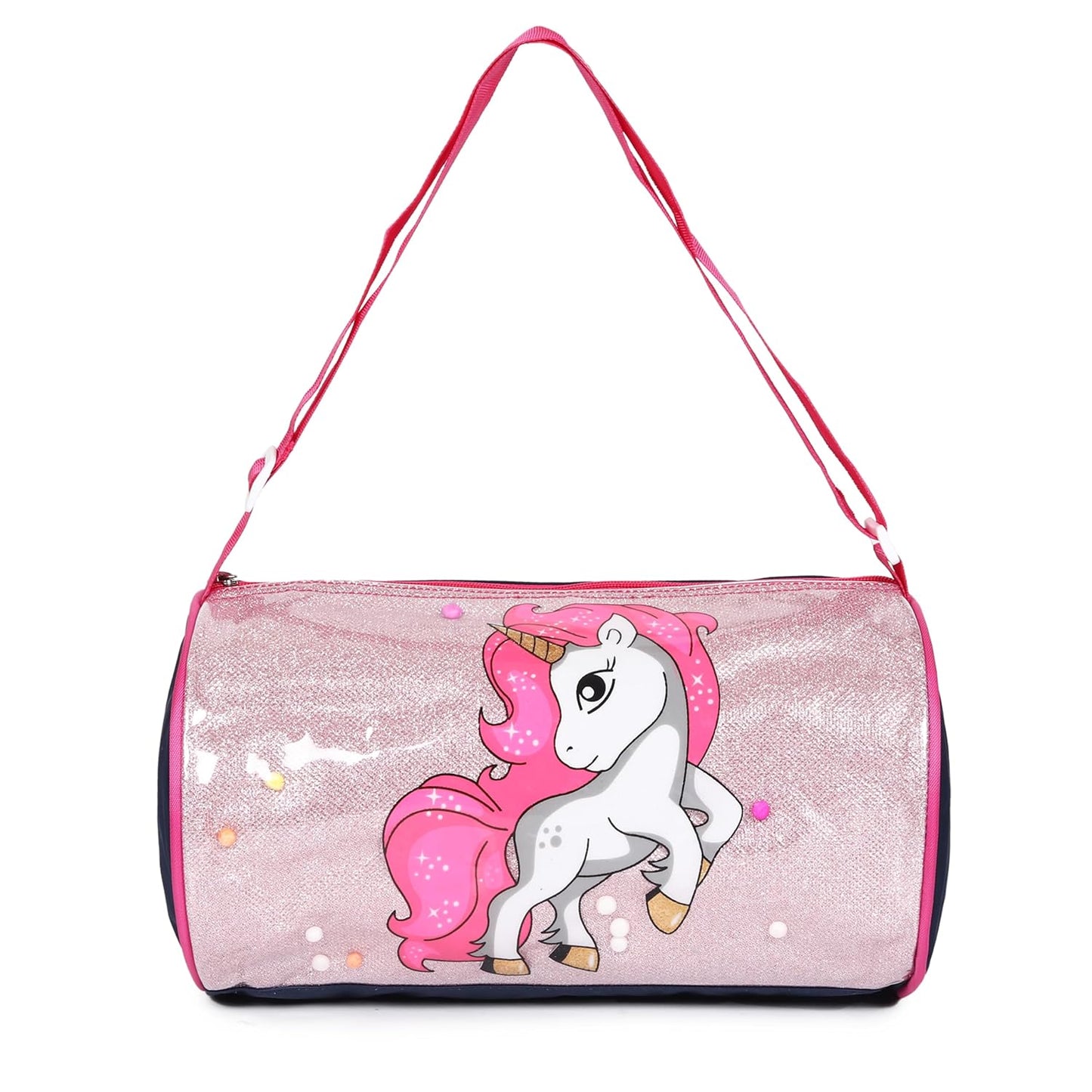 Duffle Bag for Girls (1 pcs) Unicorn Glitter Duffle Bag for Kids | Whimsical and Sturdy Bag | Best for Travel and Play | Return Gifts Birthday Party for Kids
