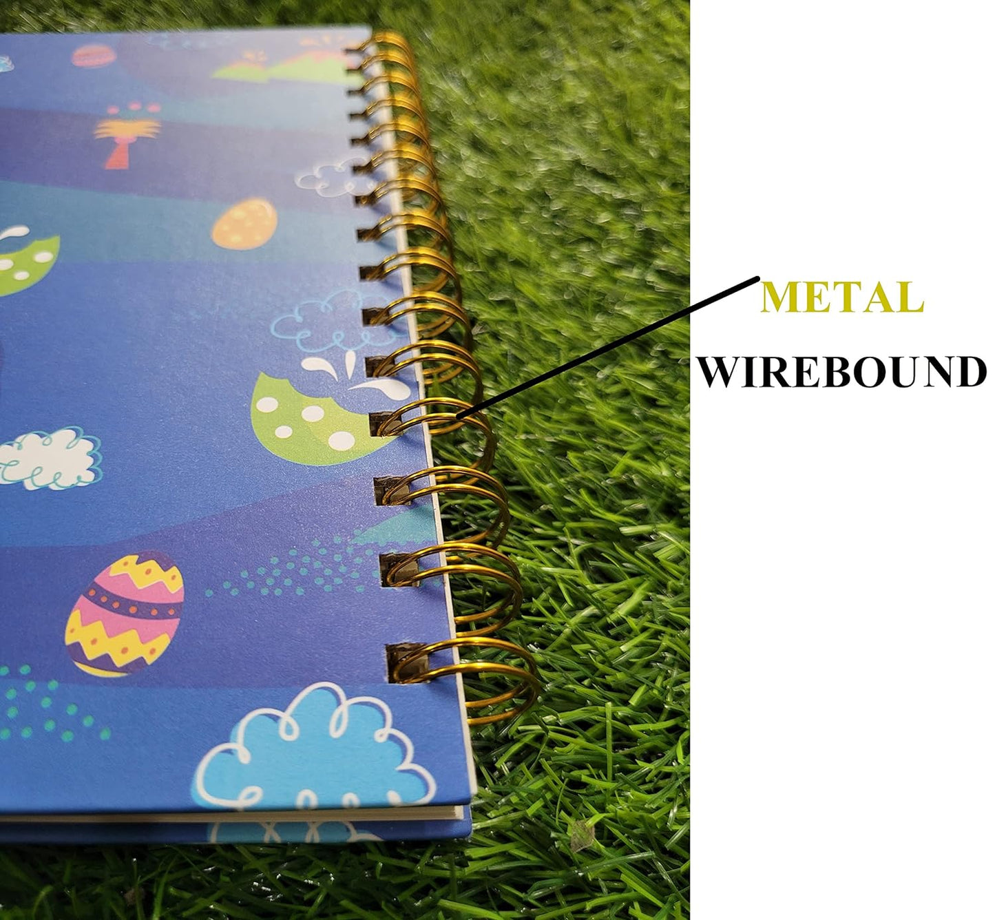 Spot Hunt Pop It Diary With Hard Cover Metal Wirebound A5 160 Pages Diary for Kids Playing and Learning (Fish Popit)