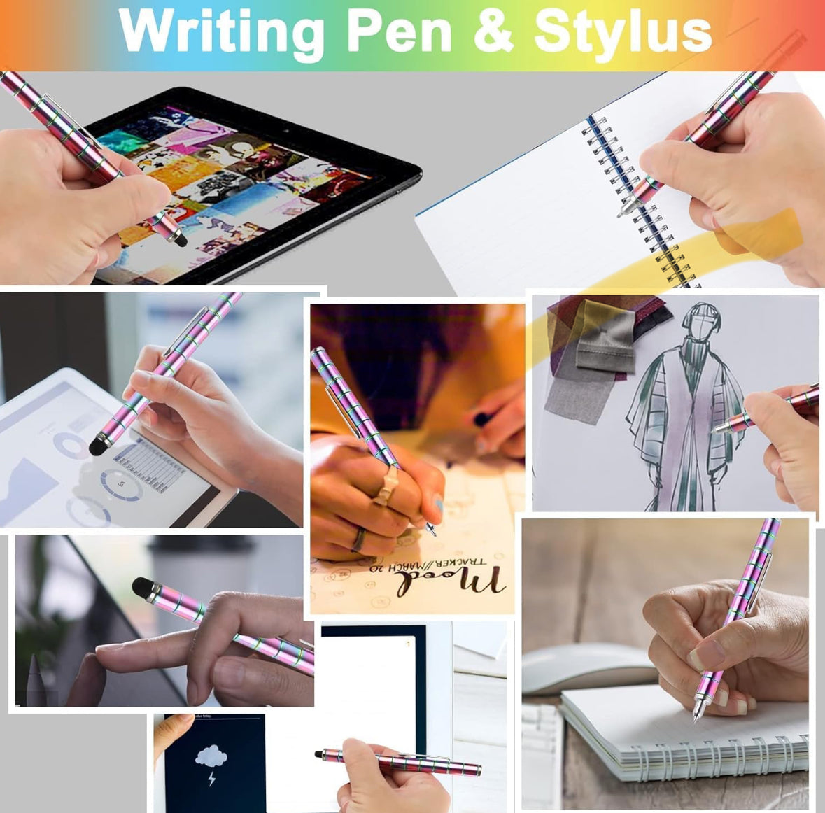 Toy Pen, Decompression Magnetic Metal Pen, Eliminate Pressure Fidget Gadgets, Multifunction Writing Magnet Ballpoint Pen, Modular Tools for Adult & Creative Toys for Kids(SILVER)