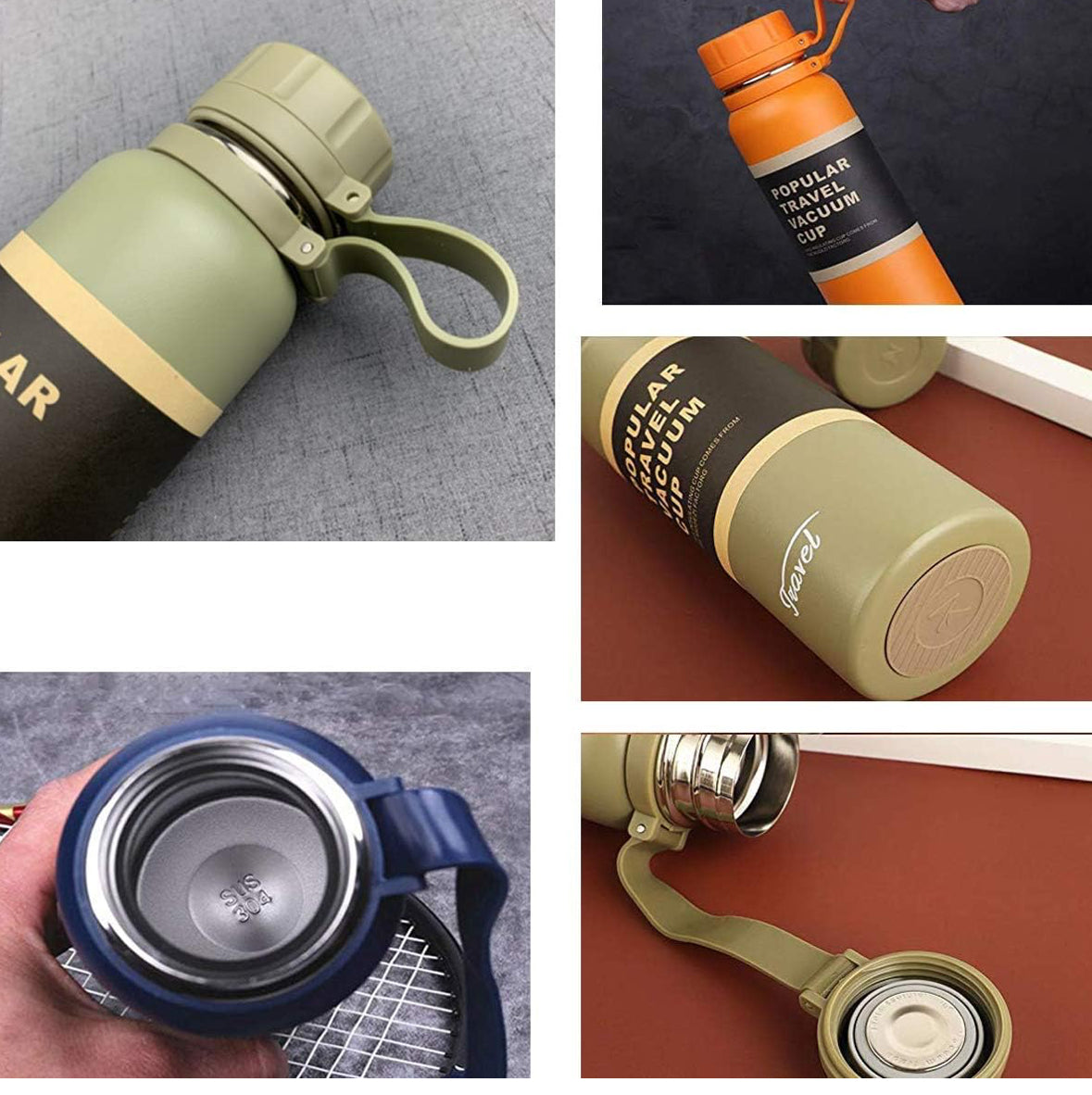 Portable Sports Water Bottle Double Wall Vacuum Cup