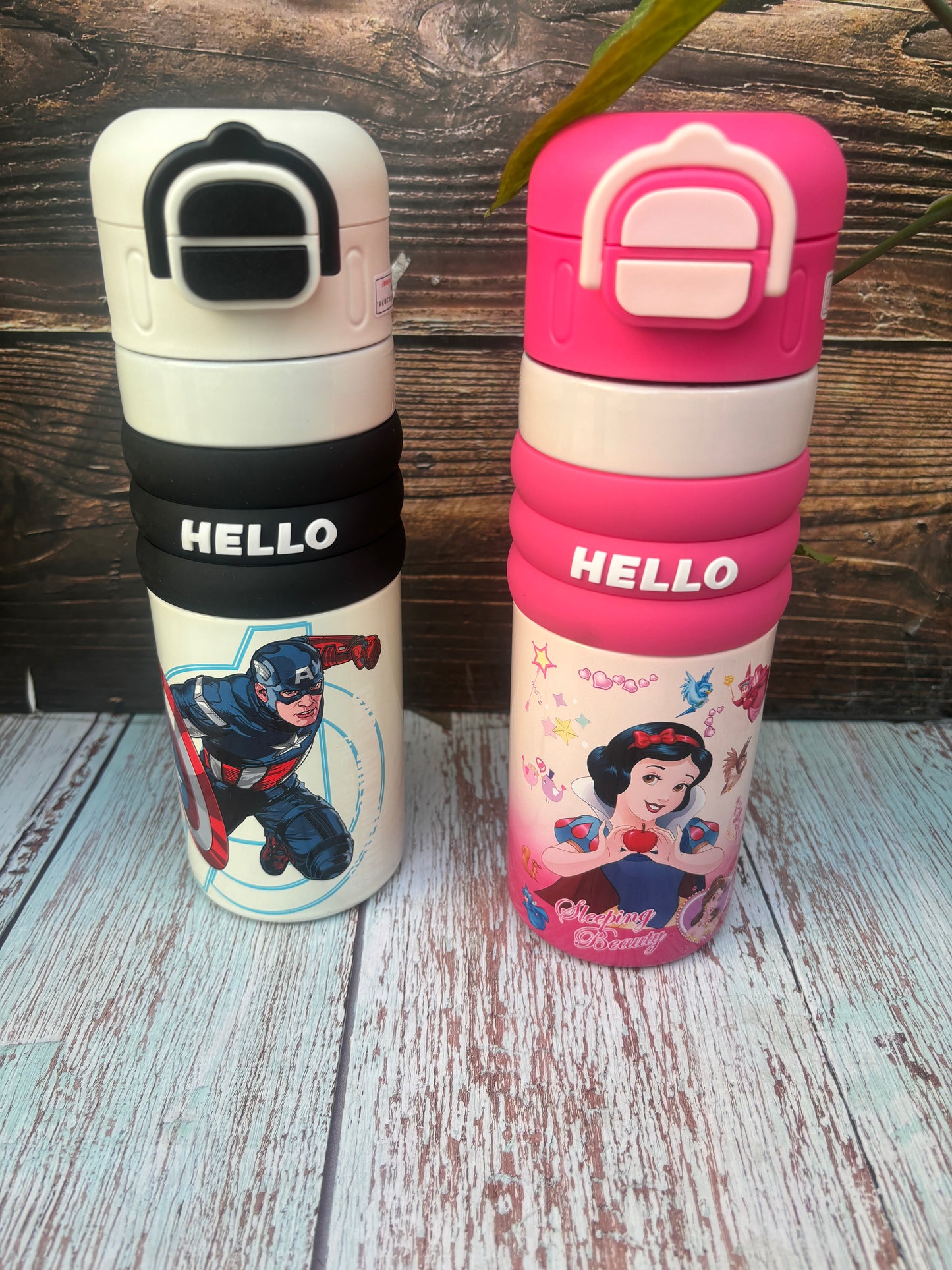 Twin cup steel insulated bottle