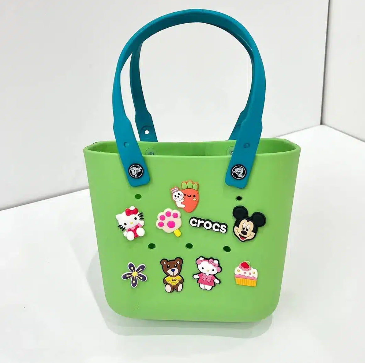 CROCS stylish silicon tote Bag with charms
