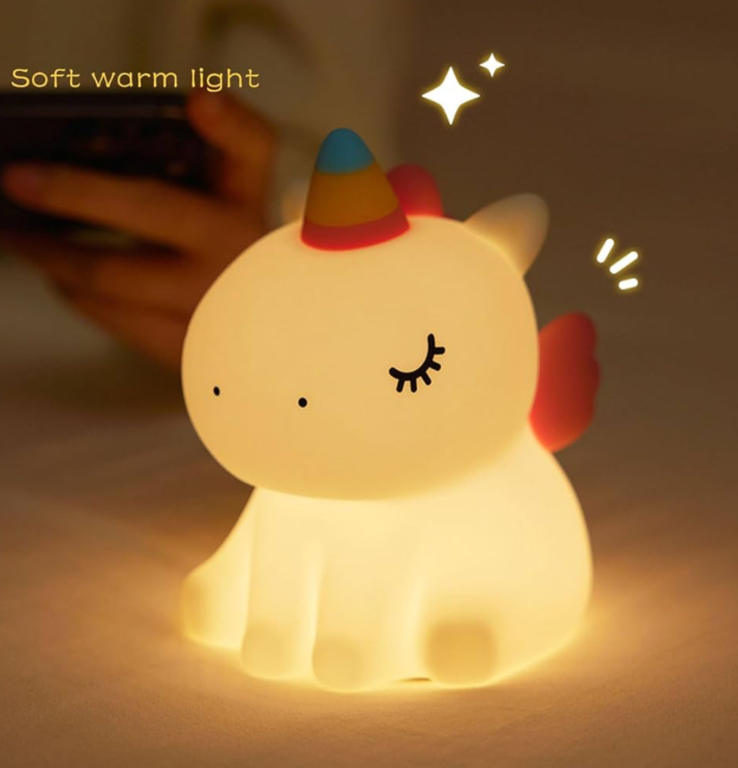 Unicorn Night Light,Silicone LED Duck Lamp