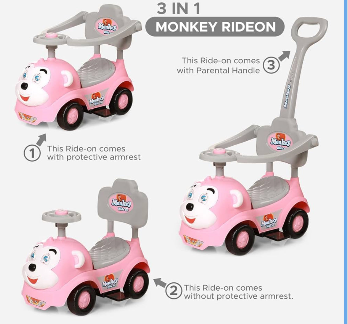 Monkey 3 in 1 Ride on for Kids