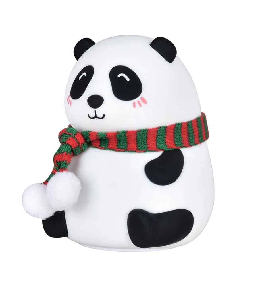 Spot Hunt Panda Night Light - Soft Silicone Color-Changing LED Touch Lamp with Timer for Bedroom & Office