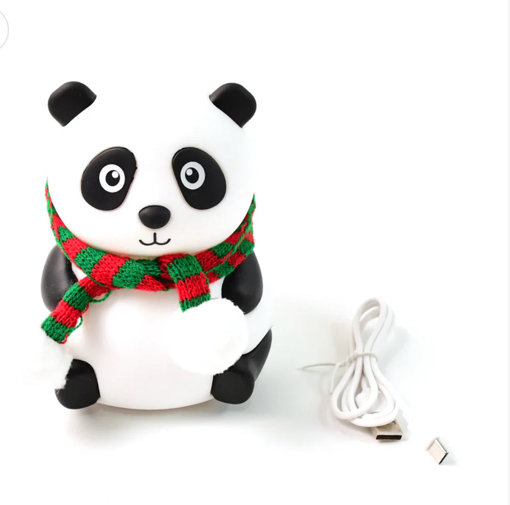 Spot Hunt Panda Night Light - Soft Silicone Color-Changing LED Touch Lamp with Timer for Bedroom & Office