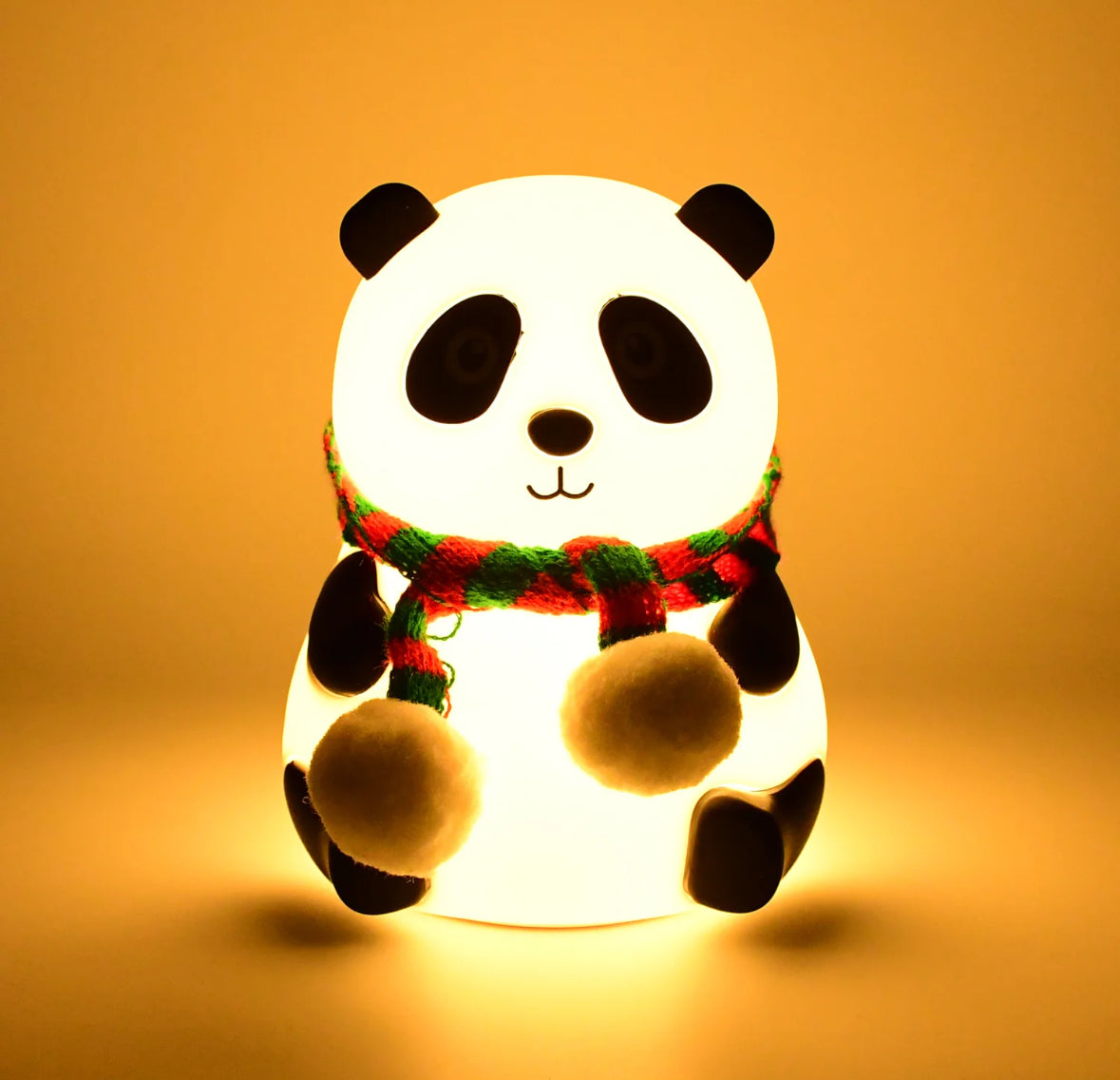 Spot Hunt Panda Night Light - Soft Silicone Color-Changing LED Touch Lamp with Timer for Bedroom & Office