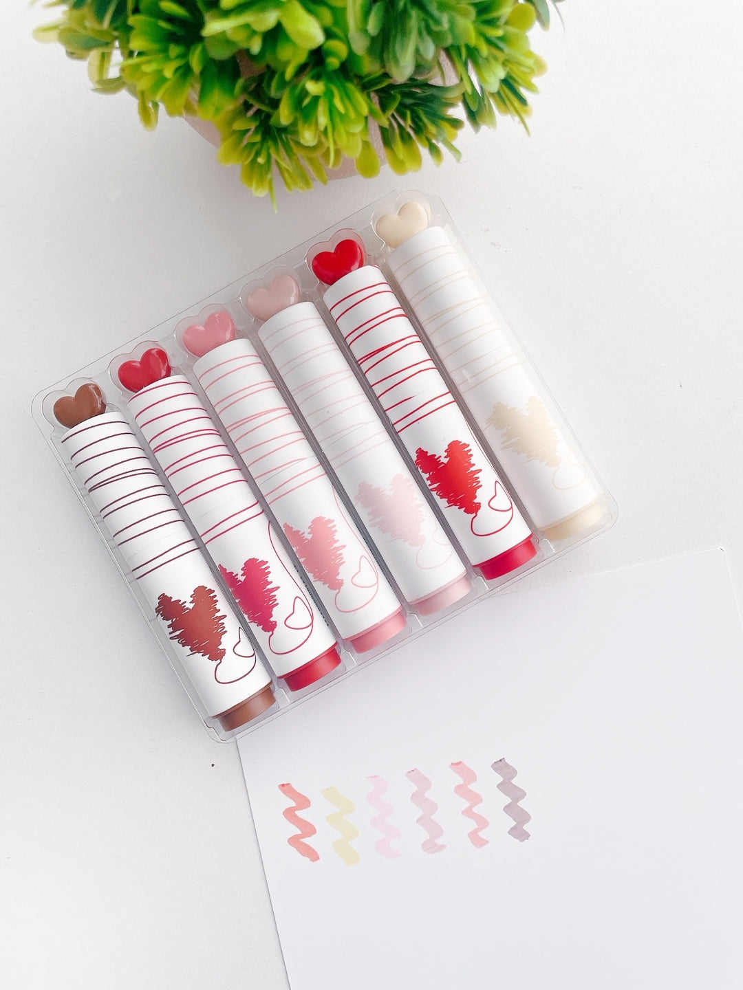 Heart Design Highlighter Pack of 6
