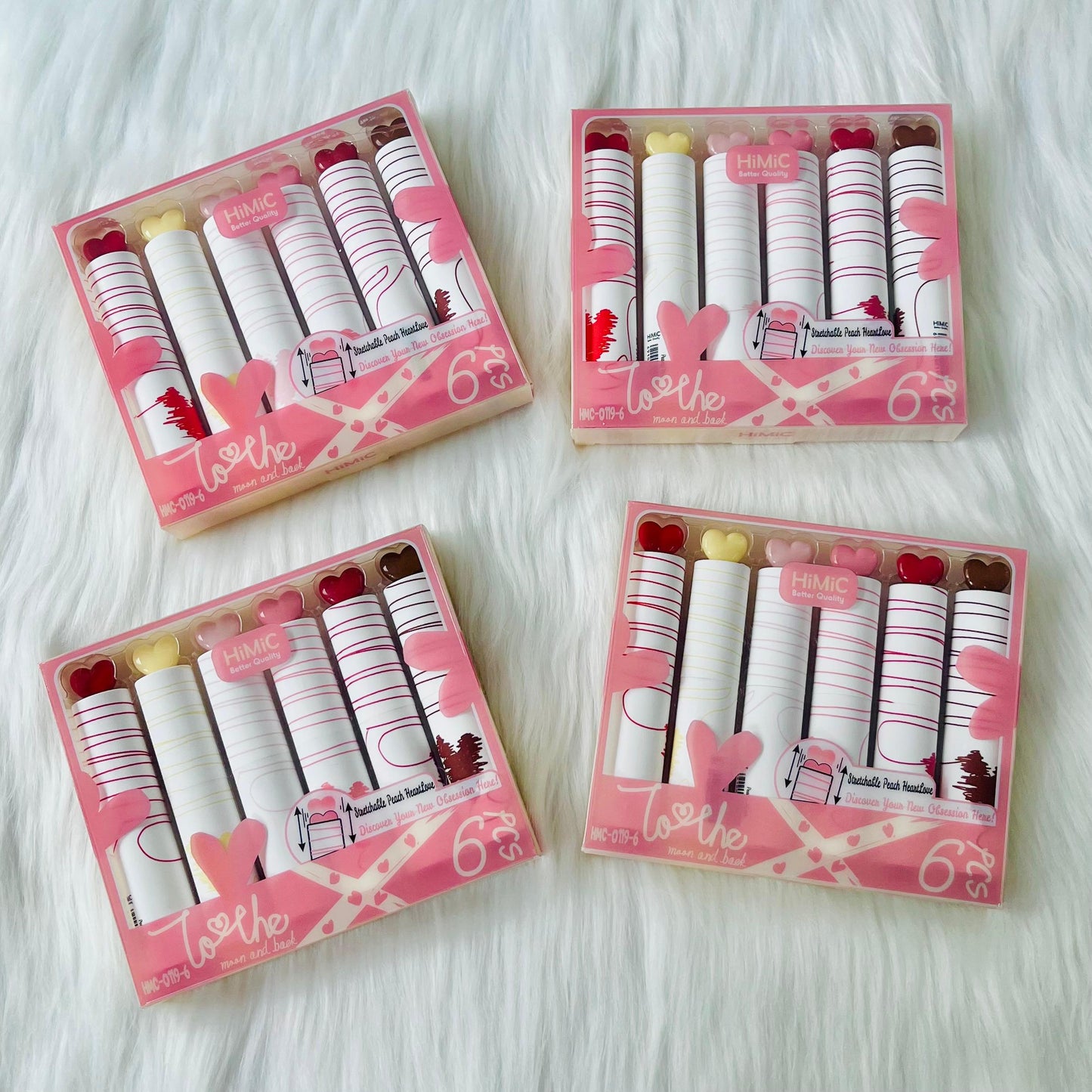 Heart Design Highlighter Pack of 6