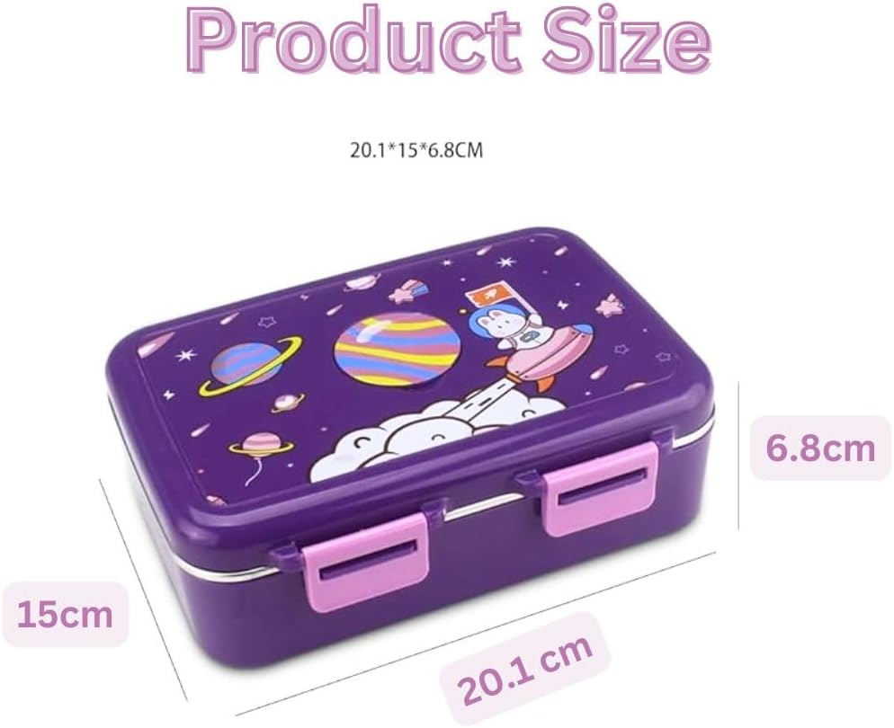 Spot Hunt Thermal Insulated Lunch Box Leak Proof Tiffin Box 3 Compartment 304 Stainless Steel Lunch Box with Removable Inner Plate Reusable Food Containers Kids