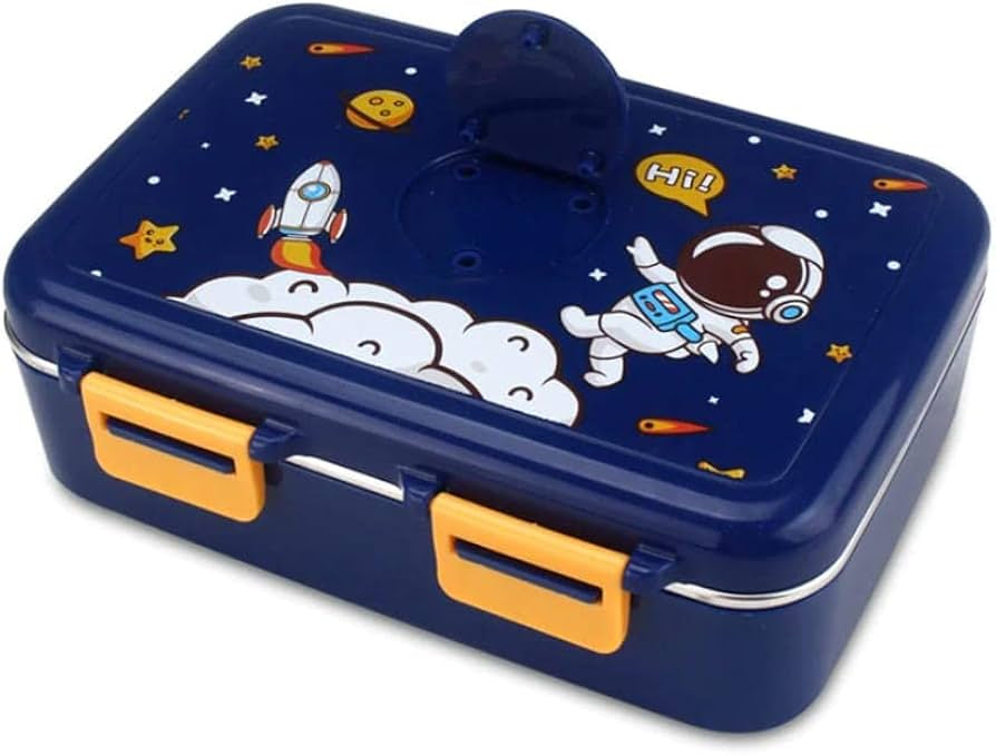 Spot Hunt Thermal Insulated Lunch Box Leak Proof Tiffin Box 3 Compartment 304 Stainless Steel Lunch Box with Removable Inner Plate Reusable Food Containers Kids
