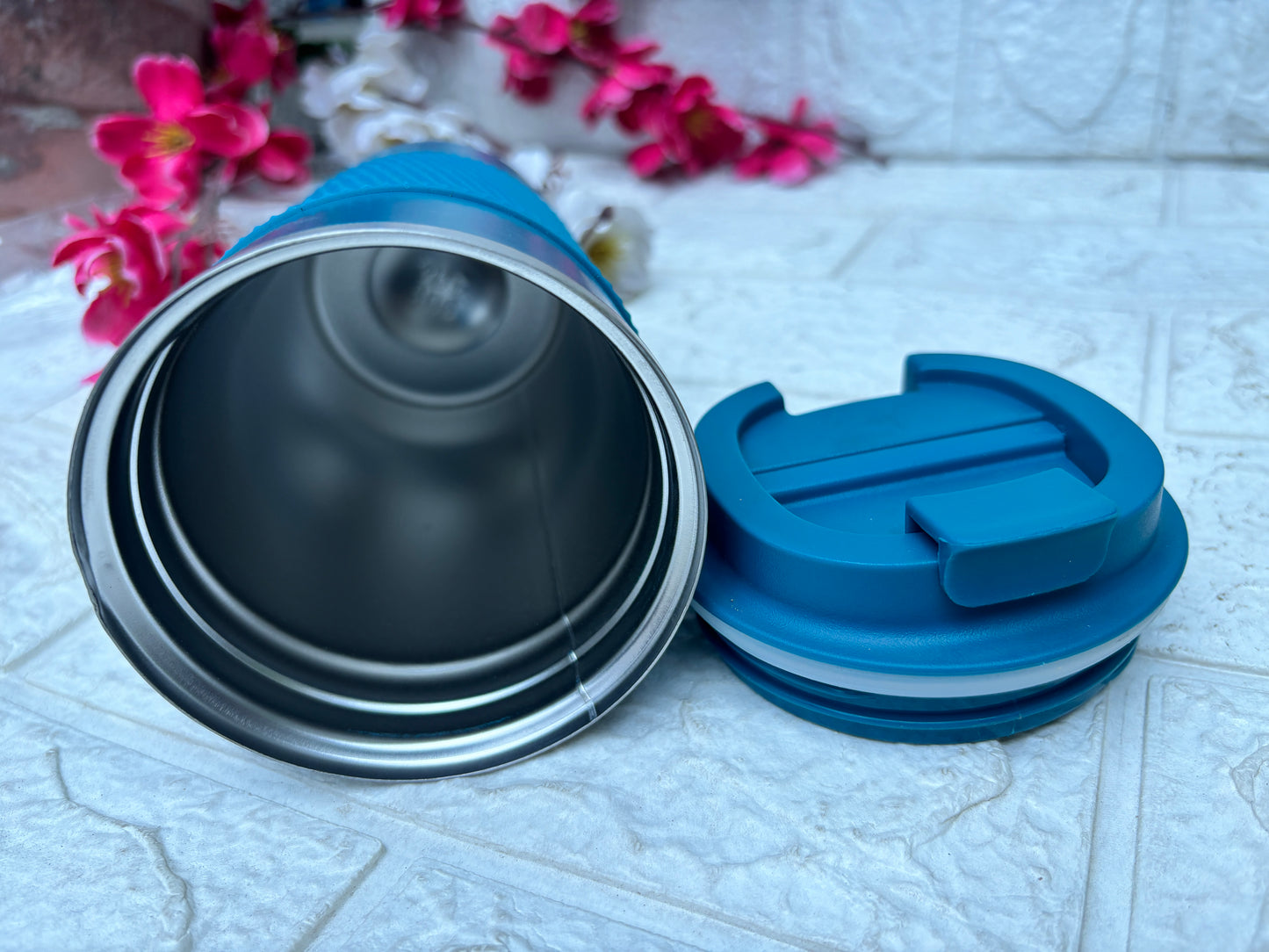 Spot Hunt Insulated Stainless Steel Coffee Tea Tumbler for Hot Cold Beverages Portable Travel Mug Leak Proof Sipper Lock Lid Thermos Multipurpose for Home Office Gifts