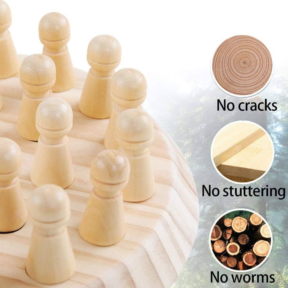 Wooden Memory Chess Color Matching Game Multi Player Family Board Games for Kids