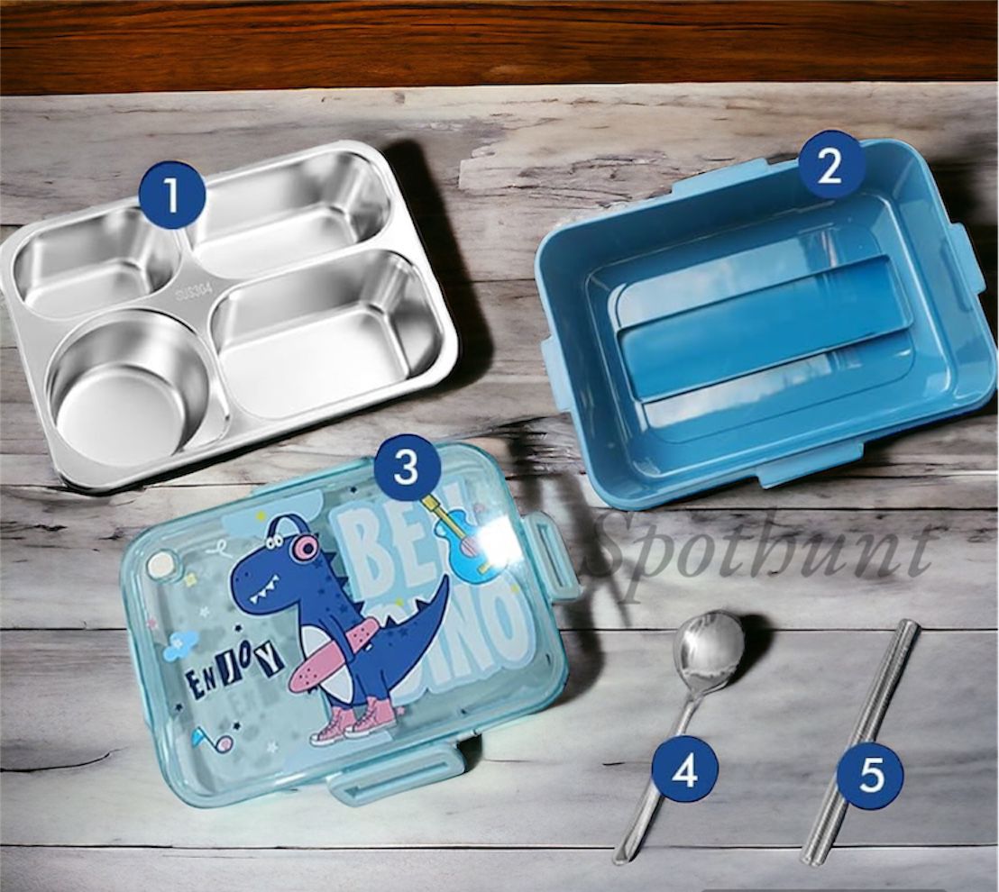 Adventures Kids Lunch Box - Insulated, BPA-Free, and Fun Dinosaur Design - Perfect for School and Picnics