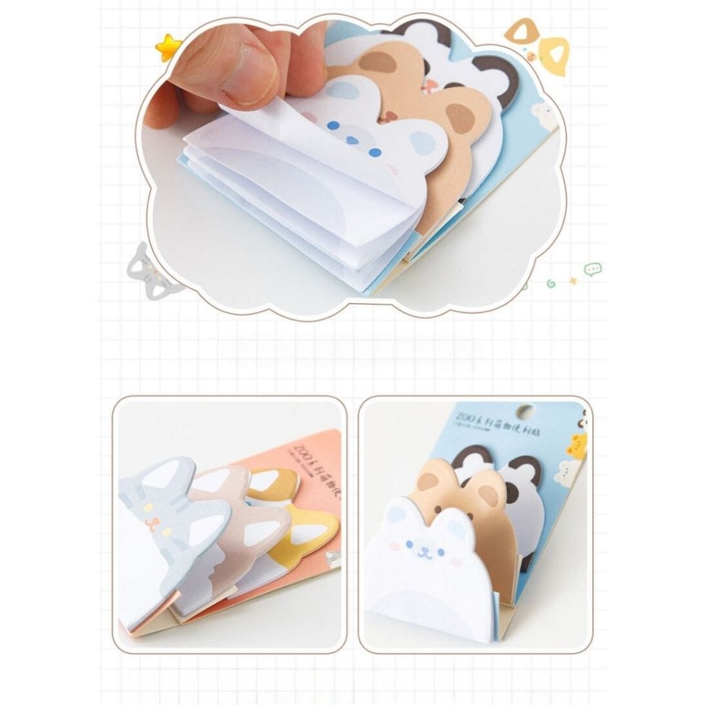 Spot Hunt Cute Sticky Notes, Korean Designed Post sticks of pastel colours. (Pack of 2 Sticky Notes)