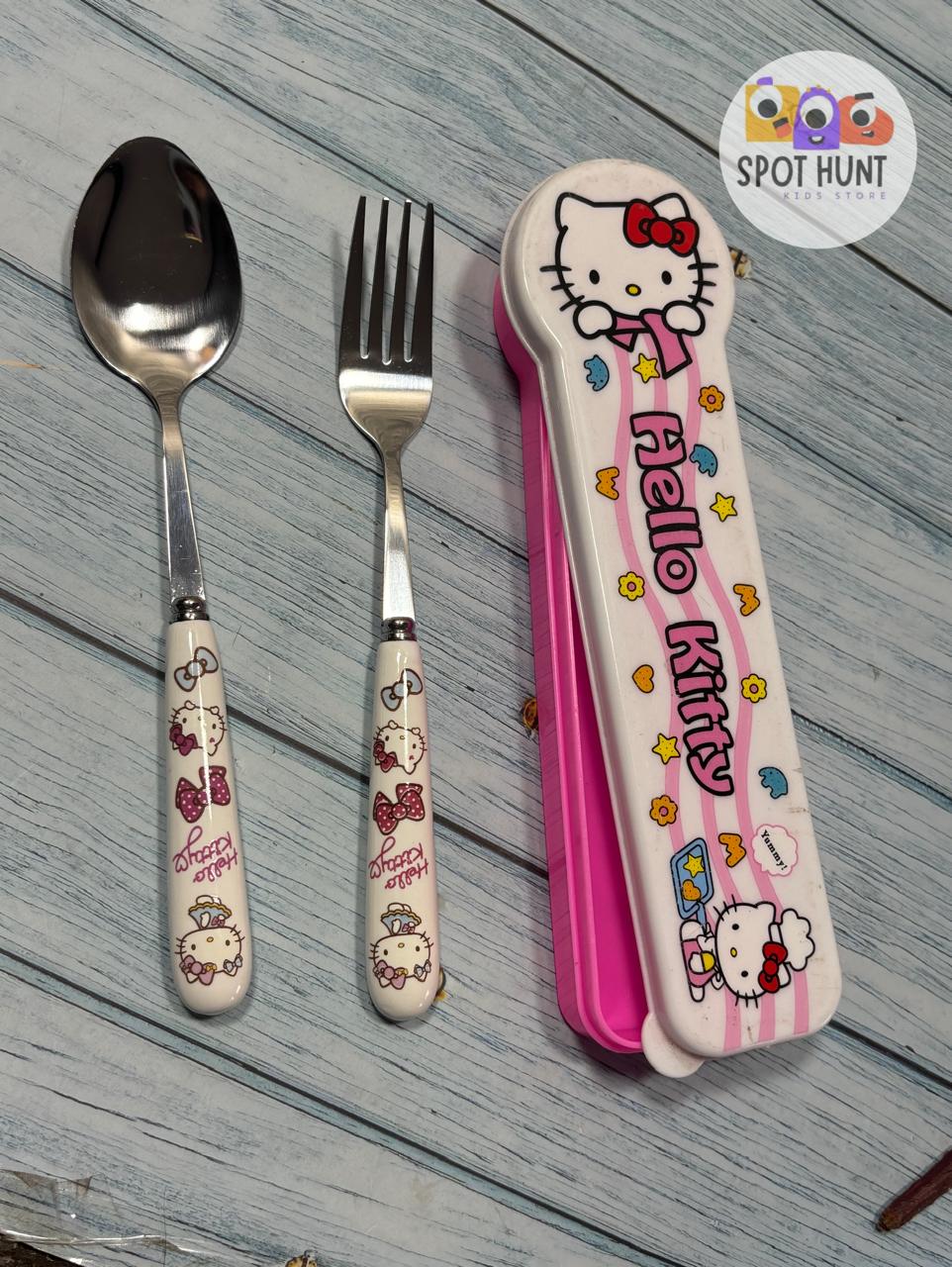 Spot Hunt Doremon and Kitty cutlery set for kids